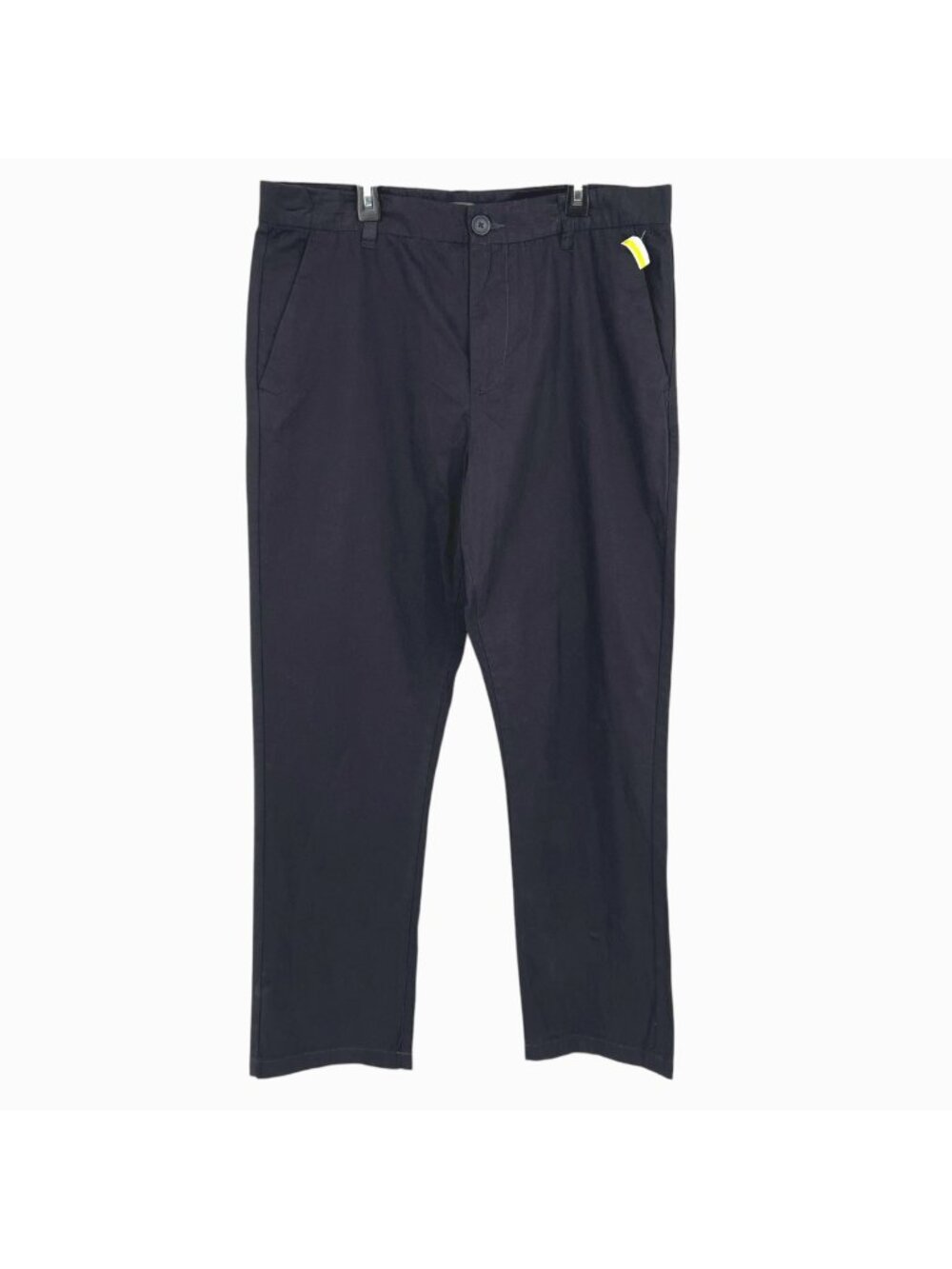 French Connection Mens Flat Front Chino Pants Cotton Black Size Large NWOT